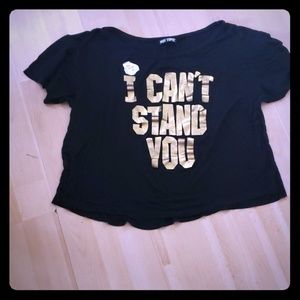 Hot topic "I can't stand you" shirt